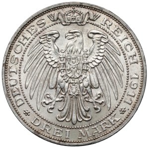 Prusy, 3 marki 1911-A - Uniwersytet we Wrocławiu