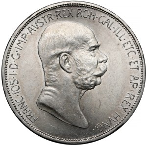 Rakúsko, František Jozef I., 5 korún, 1908 – 60. výročie vlády