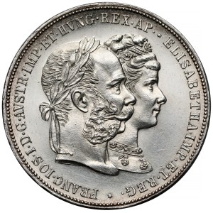 Rakúsko, František Jozef I., 2 guldeny, 1879 – strieborné výročie