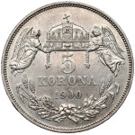 Hungary, Franz Joseph I, 5 koronas, 1900