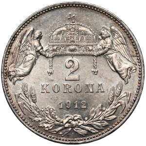 Hungary, Franz Joseph I, 2 crowns, 1912