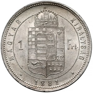 Węgry, Franciszek Józef I, 1 forint 1881