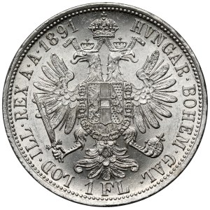 Austria, Franz Joseph I, 1 florin, 1891