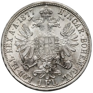 Austria, Franz Joseph I, 1 florin, 1877