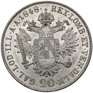 Austria, Ferdinand I, 20 kreuzer, 1848 C, Prague