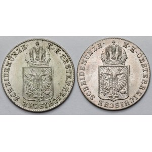 Austria, 6 kreuzer from 1848 and 1849 - set (2 pieces)