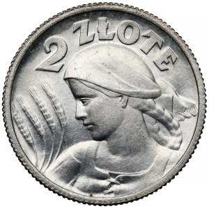 Kobieta i kłosy 2 złote 1924 Paryż