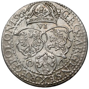 Sigismund III. Wasa, Sechser aus Malbork, 1596