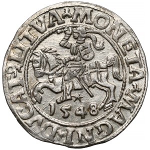 Sigismund II Augustus, Vilnius Half-Groschen, 1548 – Arabic