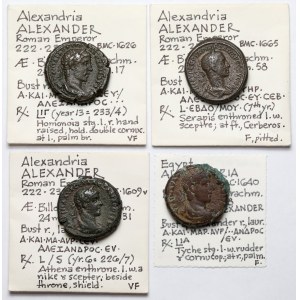 Roman Empire, Alexandria, Tetradrachms (copper-alloy) - set (4 pieces)