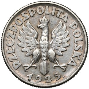La femme et les épis, 2 zlotys de 1925 avec un point, Londres