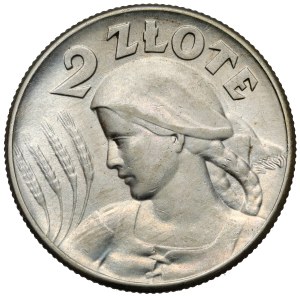 Donna e spighe, 2 złoty, 1925, senza punto, Filadelfia
