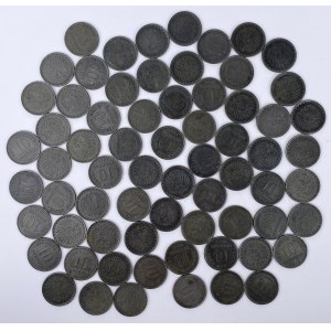 Germania, monete da 10 pfennig in ferro – set grande