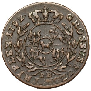 Poniatowski, Trojak 1792 EB - Brenn