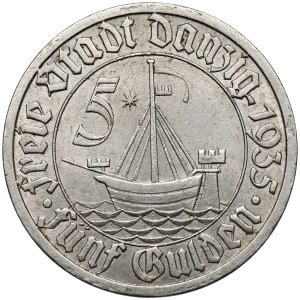 Gdańsk, 5 guldenów 1935 Koga