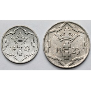 Gdańsk, 5 and 10 pfennigs, 1923 - set (2 pieces)