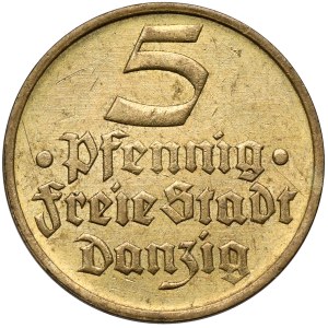 Gdaňsk, 5 fenigů, 1932, platýs