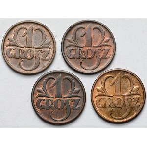 1 grosz 1936-1939 - bellissime - set (4 pezzi)