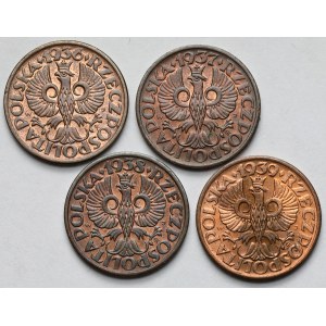 1 grosz 1936-1939 - bellissime - set (4 pezzi)
