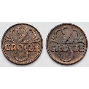 2 grosze coins from 1928 and 1931 - set (2 pieces)