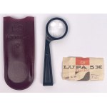 PZO (Polskie Zakłady Optyczne) Magnifying Glass, 5x - Black, with Case