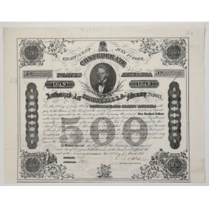 Confederate States of America (CSA), Bond 500 Dollars 1863