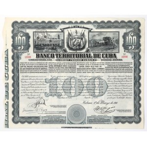 Cuba, Banco Territorial de Cuba, 100 Dollars 1911