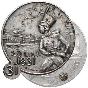 Medal Commemorating the 85th Anniversary of the November Uprising, 1830–1916 (Wiśniewski) — INCORRECT date