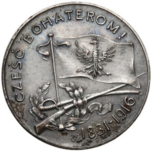 Medal Commemorating the 85th Anniversary of the November Uprising, 1830–1916 (Wiśniewski) — INCORRECT date