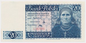 Londyn, 20 złotych 1939 - L