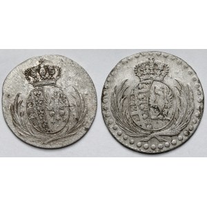 Duchy of Warsaw, 5 groszy 1811 and 10 groszy 1813 - set (2 pieces)