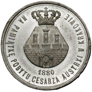 Pamětní medaile k pobytu Františka Josefa v Krakově v roce 1880