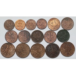 1, 2 i 5 groszy 1928-1939 - zestaw (16szt)