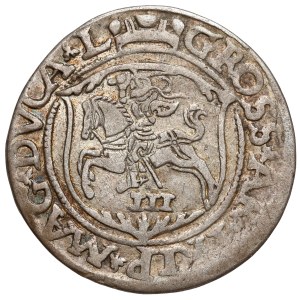 Zygmunt II August, Trojak Wilno 1563 - prążkowany - L / L