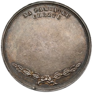 Silver Baptismal Medal - In Commemoration of Baptism - Witkowski / Bitschan