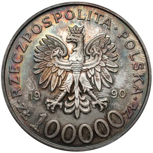 100,000 zloty, 1990, Solidarity—Variant A
