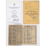 Zbiór pamiątek po Jerzym Stawskim ps.Lubicz - w tym legitymacja do Krzyża Armii Krajowej i kalendarz z roku 1944