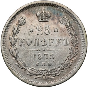 Rusko, Alexander II., 25 kopejok, 1878, HФ