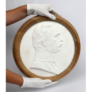 Medalion GIPS (30 cm) Wojciech Kossak 1916 (Cz. Makowski)
