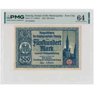 Gdańsk, 500 marks, 1922