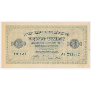500 000 mkp 1923 – 6 číslic – séria AZ