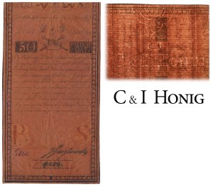50 złotych 1794 - C - rzadki filigran - C & I Honig