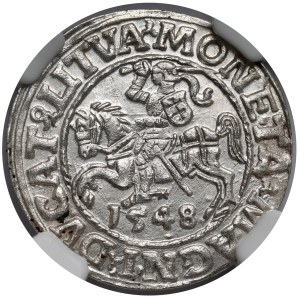 Sigismund II Augustus, Vilnius Half-Groschen, 1548 – Arabic