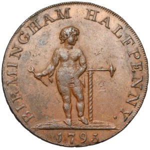 United Kingdom, Birmingham, Halfpenny 1793 - INDUSTRY HAS...