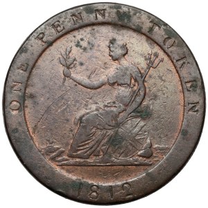 United Kingdom, Sheffield, Yorkshire, Penny 1812 - Hobson &amp; Son's