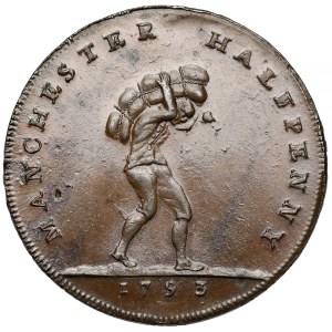 Great Britain, Manchester, Halfpenny 1793 — Good Luck at Sea