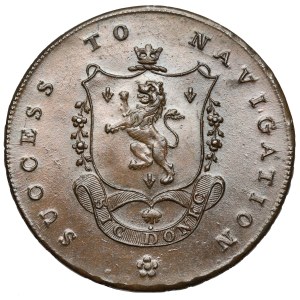 Great Britain, Manchester, Halfpenny 1793 — Good Luck at Sea