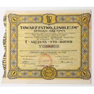 LINOLEUM Sp. Akc., 100 zł, 1936