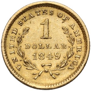 USA, Dolar 1849 - Gold Dollar - Liberty Head