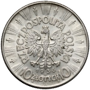 Piłsudski, 10 zlotých, 1936